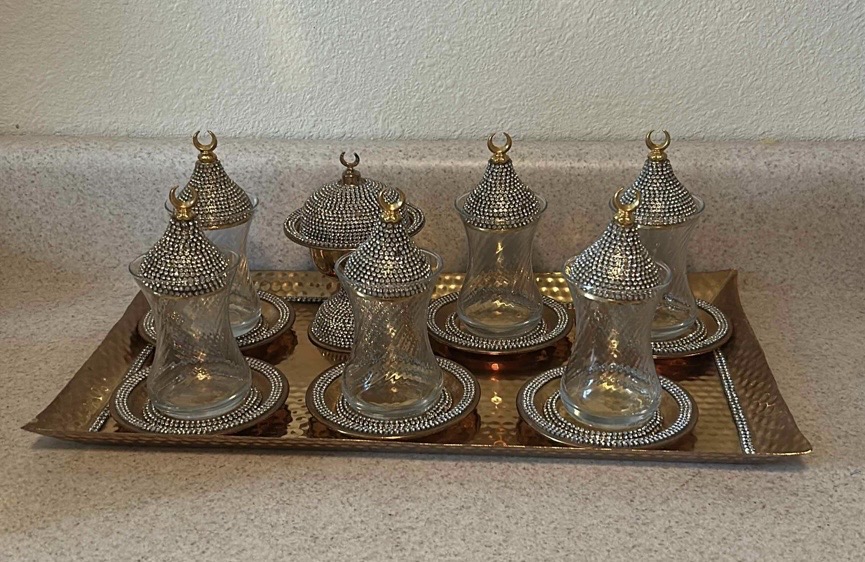 VTG (29pc) Turkish Tea pot set a/ Tray