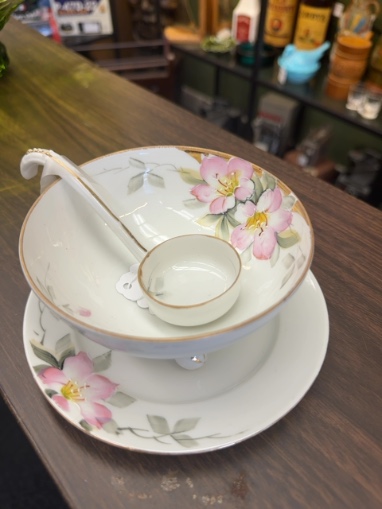 Porcelain Whipped Cream Bowl - Azalea pattern
