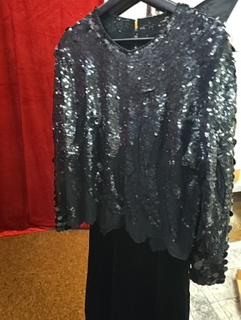 Black sequin top