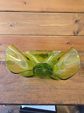 Viking avocado green glass decor