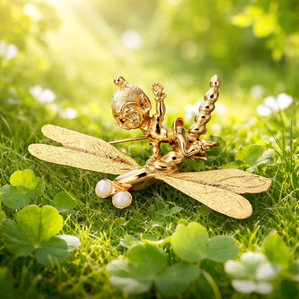 Tortolani Elf dragonfly pin