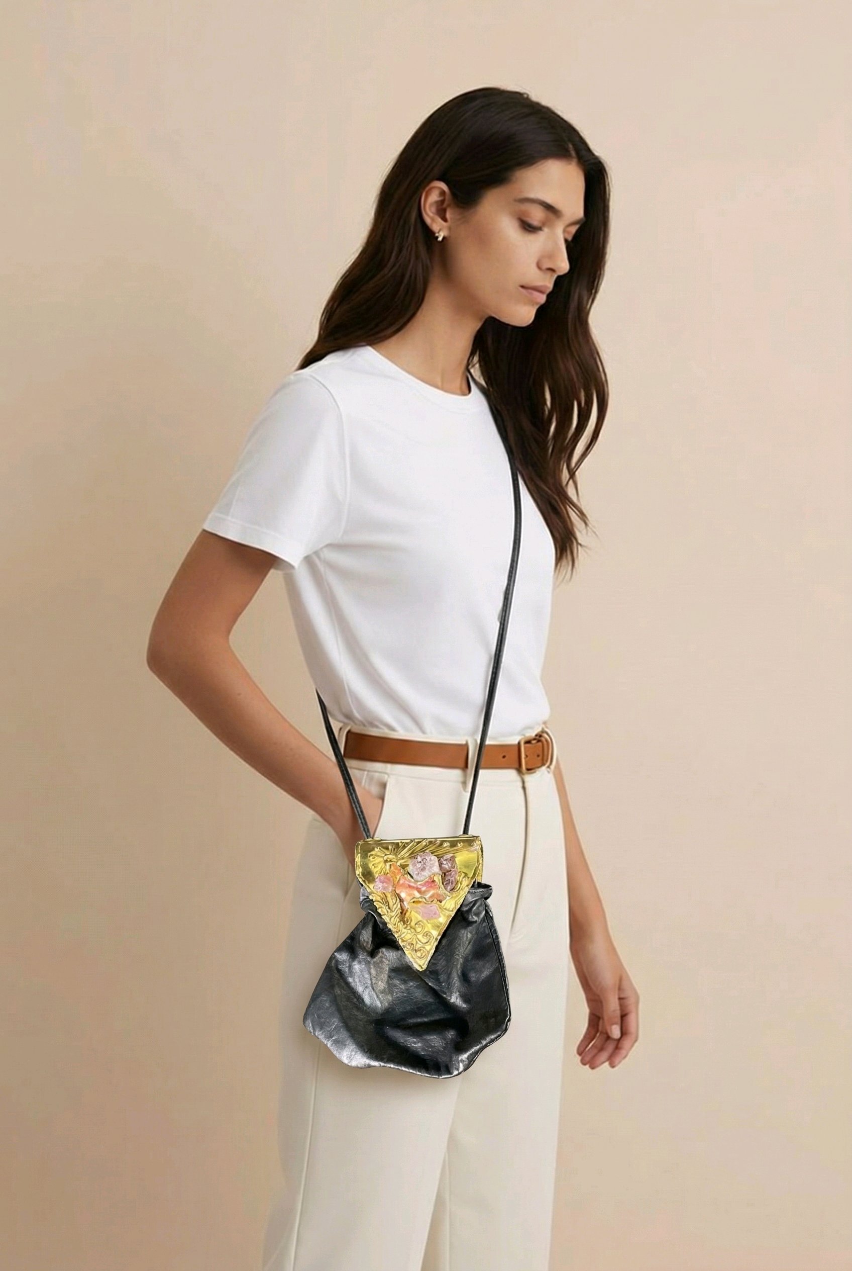 Brutalist Leather Shoulderbag