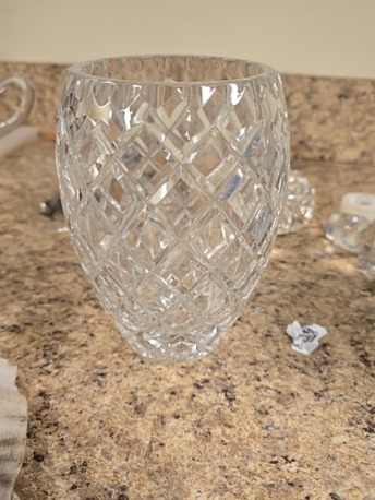 Ceska Canterbury Elegant Glass Crystal Flower Vase 6.5"