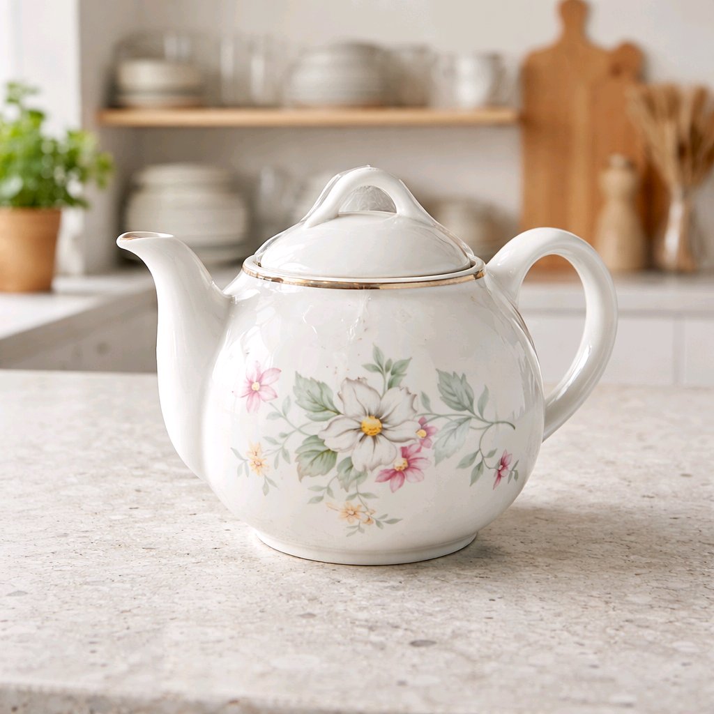 Hall China Springtime French Teapot and Lid