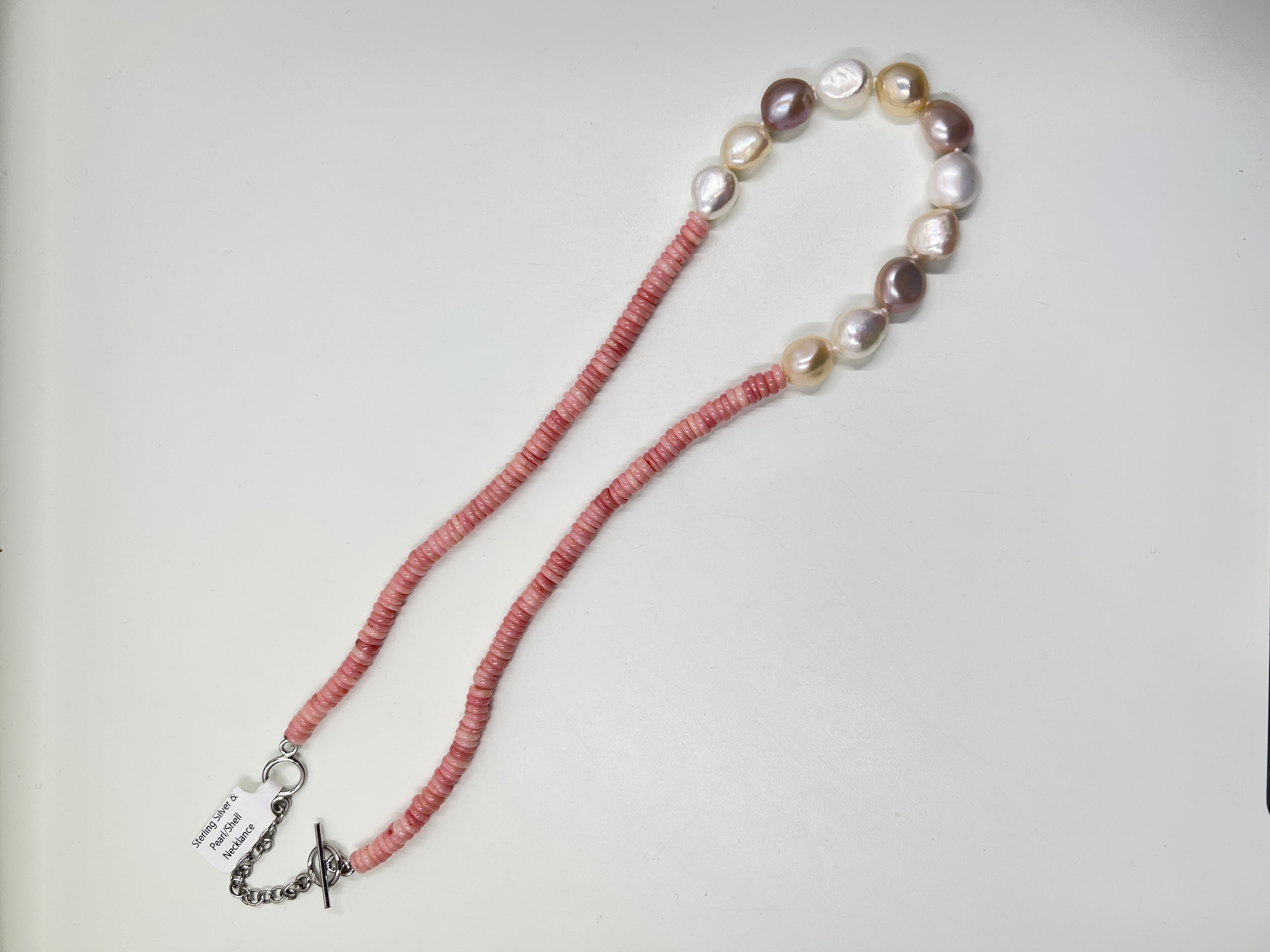 Sterling Silver Pearl & Shell Necklace
