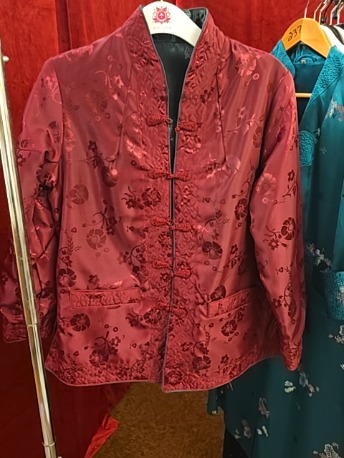 Gin Chiao Asian Reversible Nylon Jacket Women Black/Red Silky Vintage Taiwan
