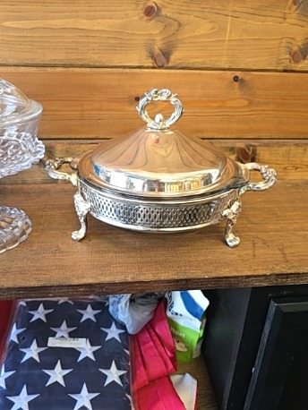 Silverplate serving dish